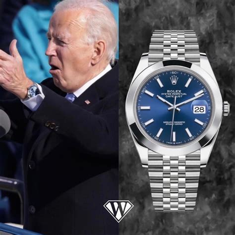 bidem rolex|Biden wearing a Rolex watch.